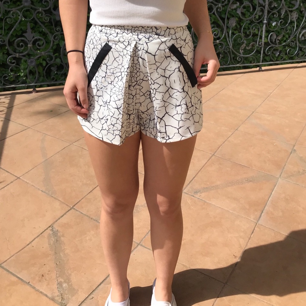 High-waisted shorts